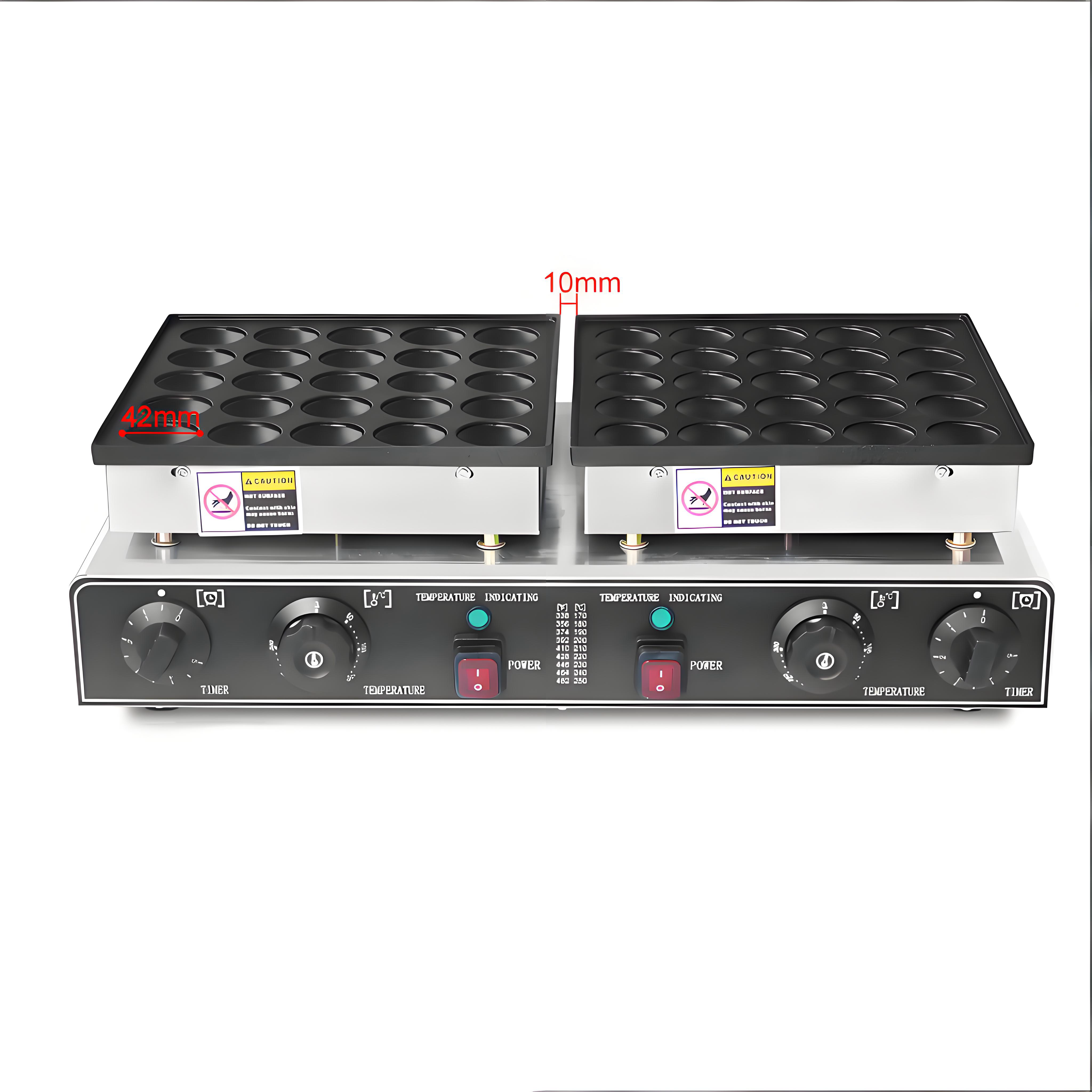 Waffle Maker Commercial - 業務用電気ワッフル＆パンケーキメーカー、マフィン機能付き、50穴ミニステンレス製、新品高品質マシン