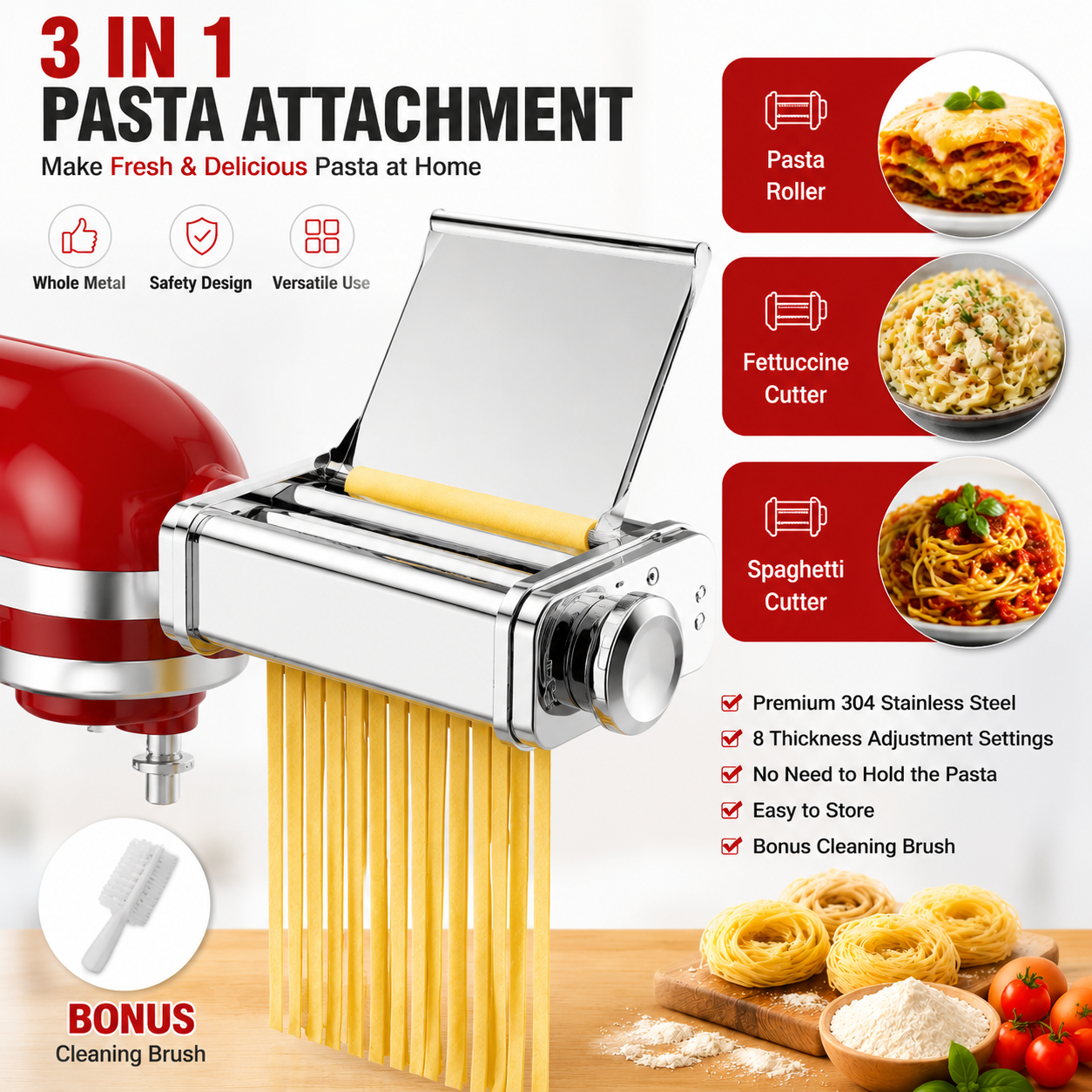 Commercial Kitchenaid - Gvode 3 in 1 パスタアタッチメント キッチンエイドスタンドミキサー用