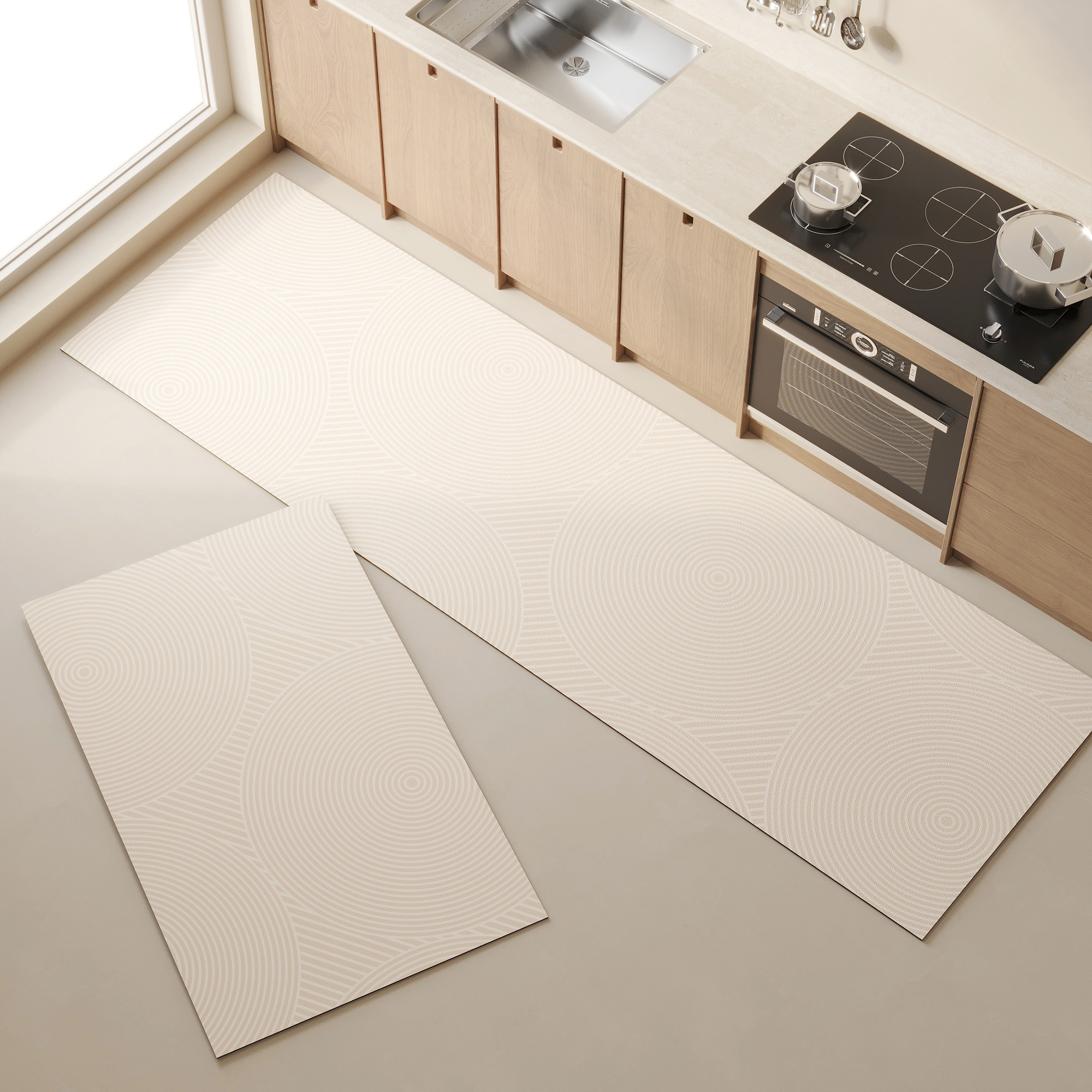 Commercial Kitchen Vinyl - キッチンフロアマット PVC 防水 防油 滑り止め ビニールカーペット