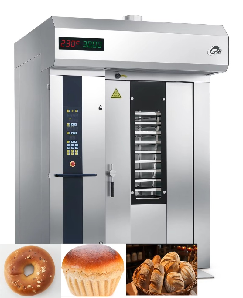32＆64トレイ新品ガス/電気式業務用オーブン大型回転式ベー - Rotary Bakery Oven review and price