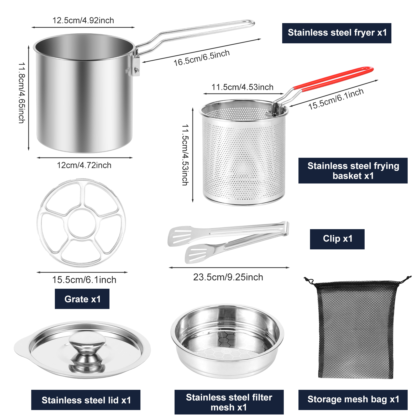 ステンレス製の深型フライヤー鍋、持ち運び可能なキッチン用油揚 - Commercial Kitchen Pans review and price