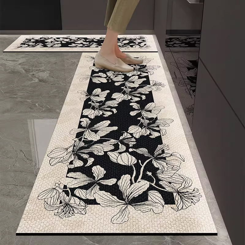 キッチンフロアマット 防水 滑り止め 耐油性 レザーカーペッ - Commercial Kitchen Vinyl review and price