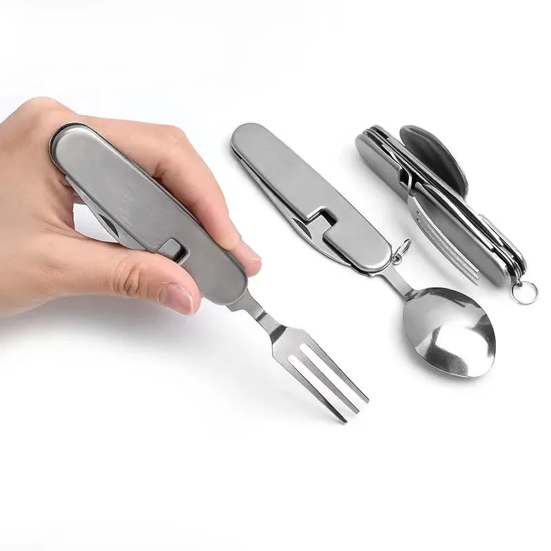 キャンプ食器セットステンレス鋼折りたたみフォークスプーンナイ - Commercial Kitchen Knife Set review and price