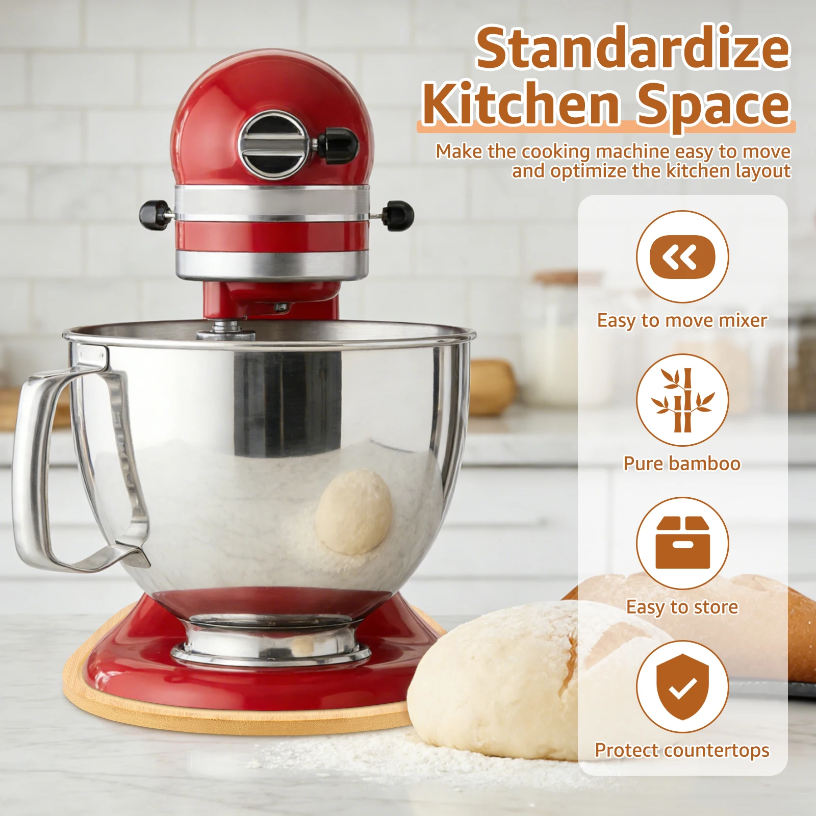 キッチンエイド5-7Qtティルトヘッドスタンドミキサー用竹製 - Commercial Kitchenaid review and price