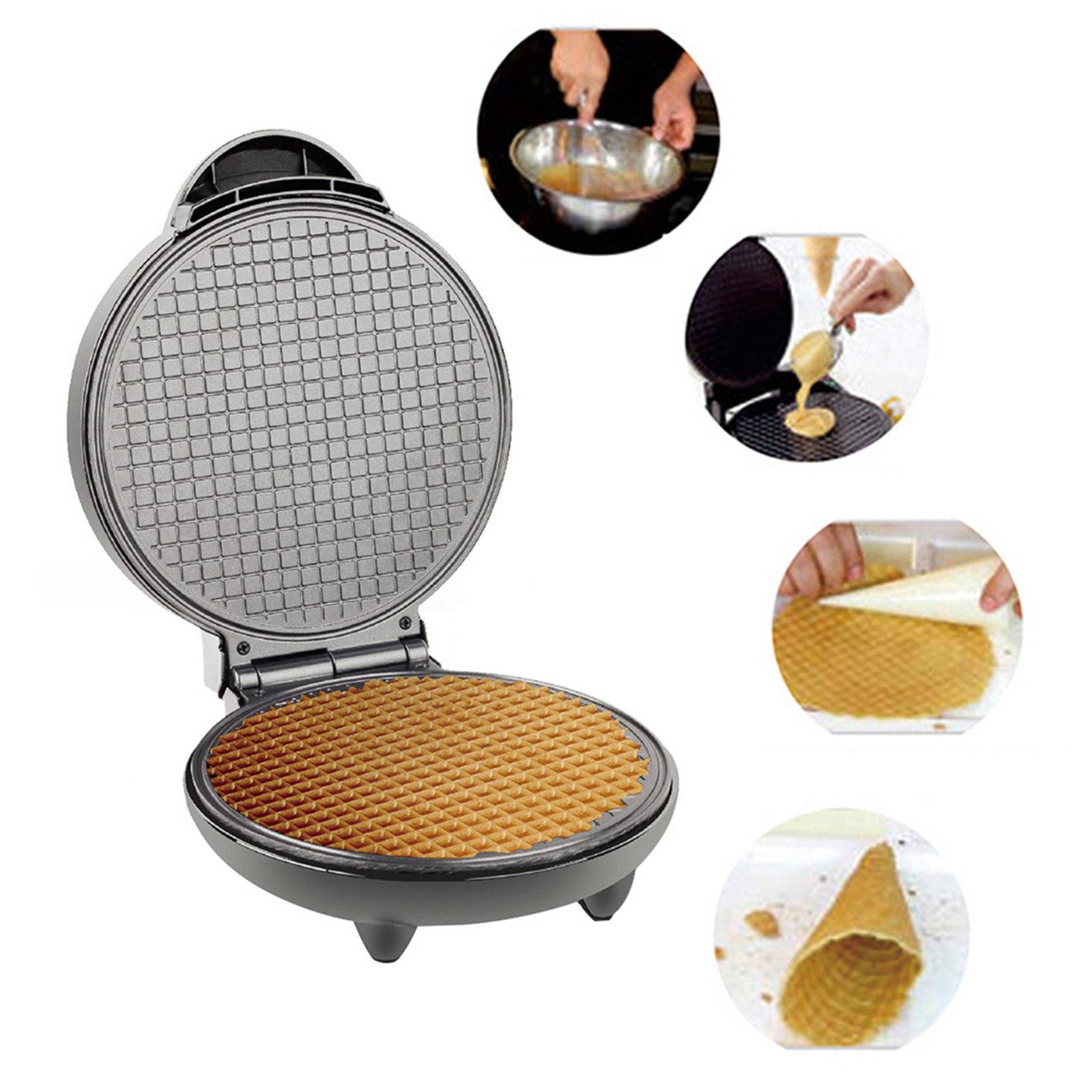 1200W ワッフルメーカー ノンスティックベーキングアイロ - Rotary Bakery Oven review and price