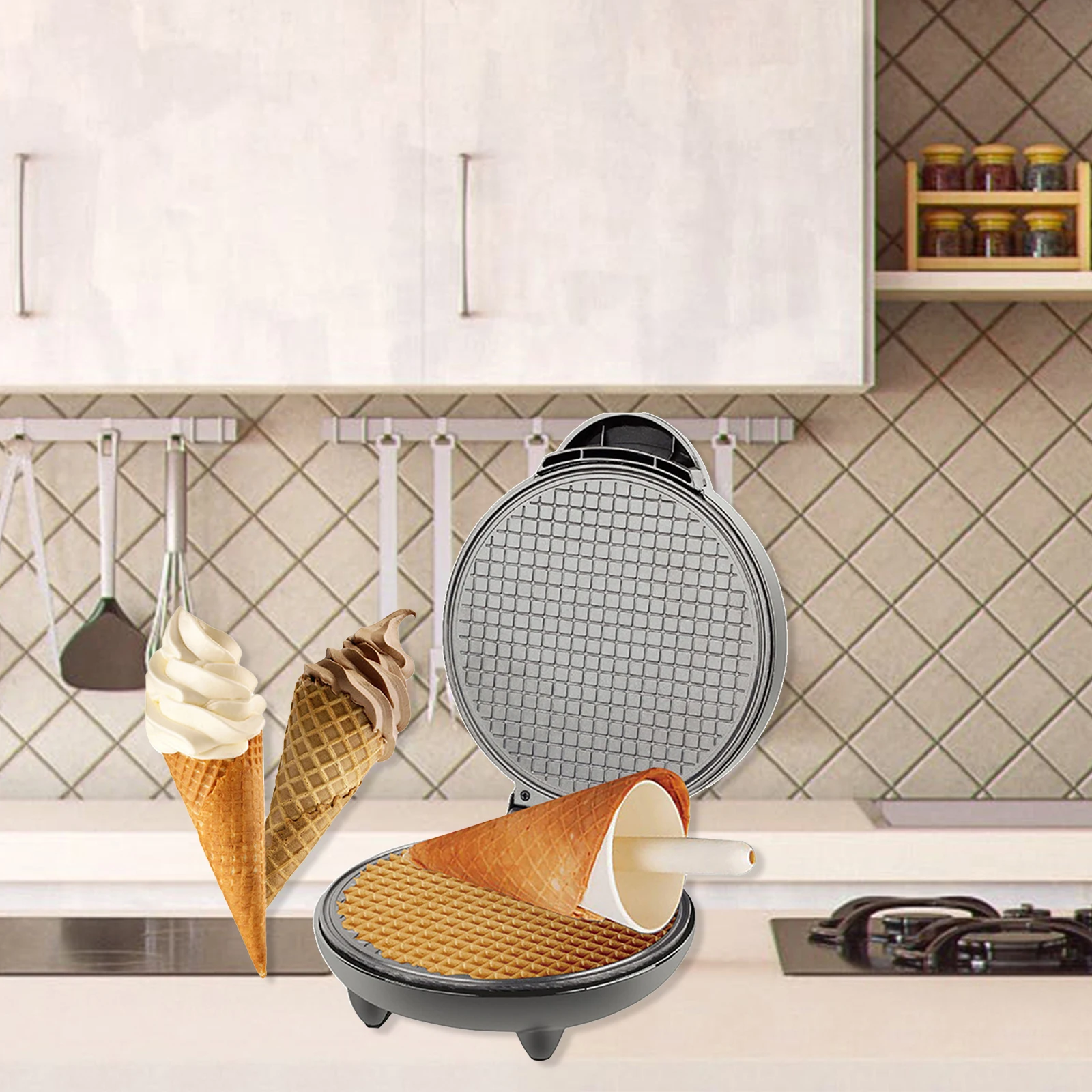 1200W ワッフルメーカー ノンスティックベーキングアイロ - Rotary Bakery Oven review and price