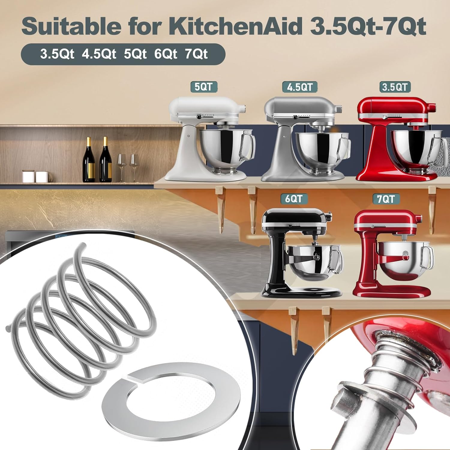 2024 新しいステンレス鋼のスプリングとワッシャー 4 パ - Commercial Kitchenaid review and price