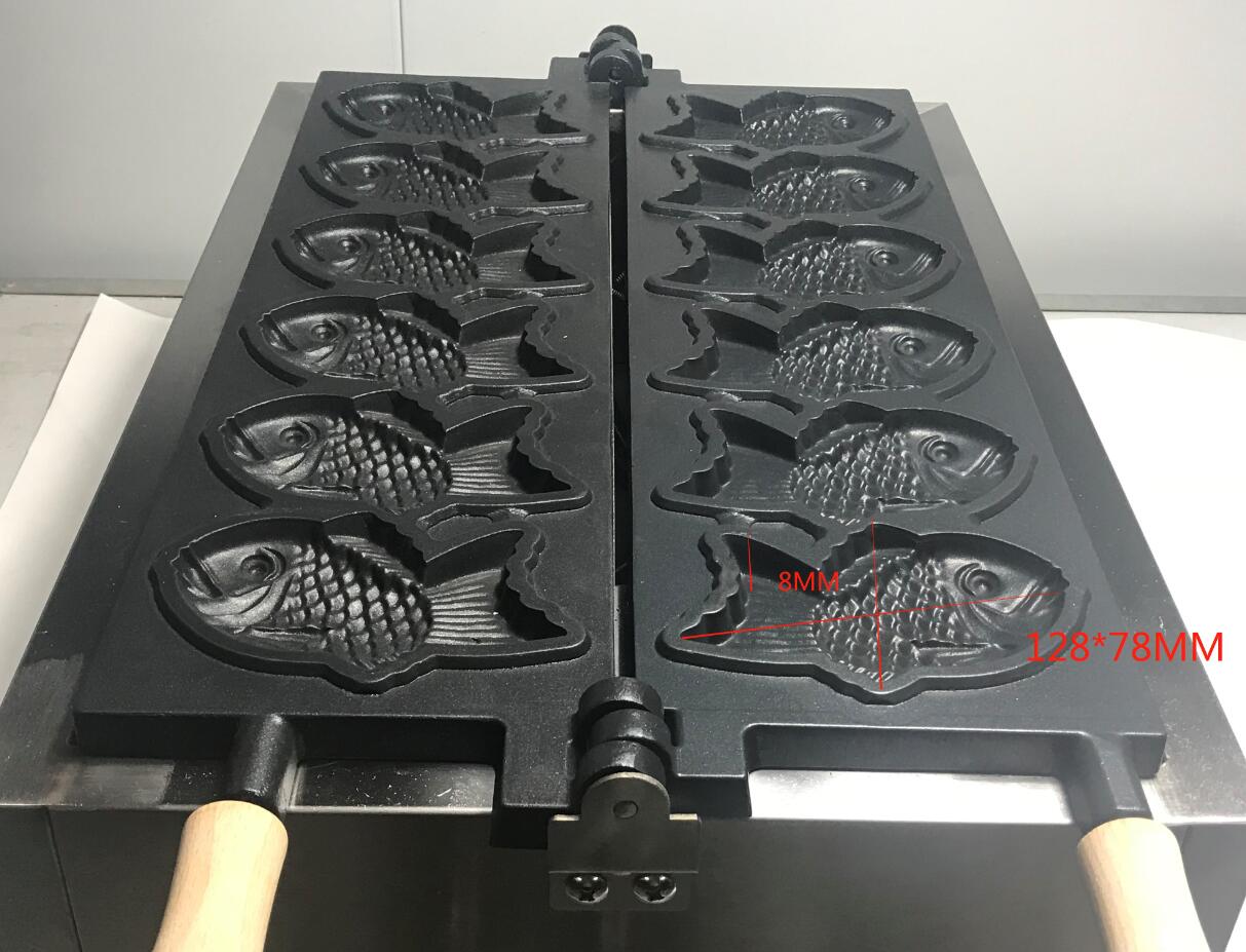 6個用電気ビッグフィッシュワッフルメーカー |   たい焼き - Waffle Maker Commercial review and price