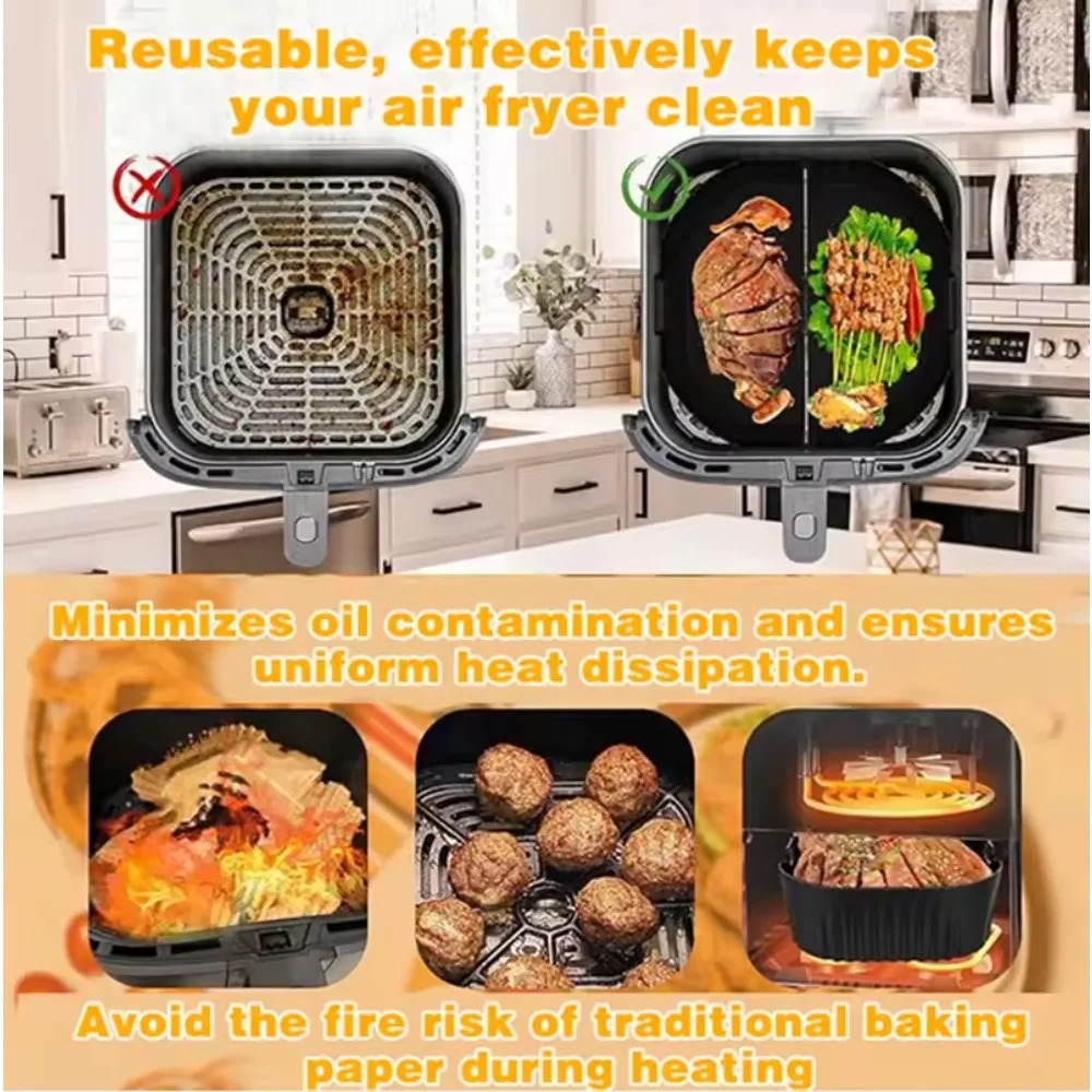 シリコーンエアフライヤーモールドオイルフィルターストリップフ - Commercial Kitchen Pans review and price