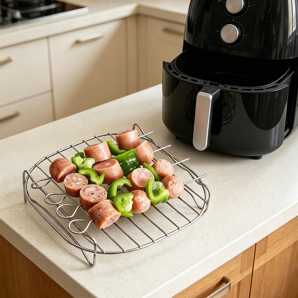 エアフライヤー スクエアグリル ステンレススチール、バーベキ - Commercial Kitchen Pans review and price