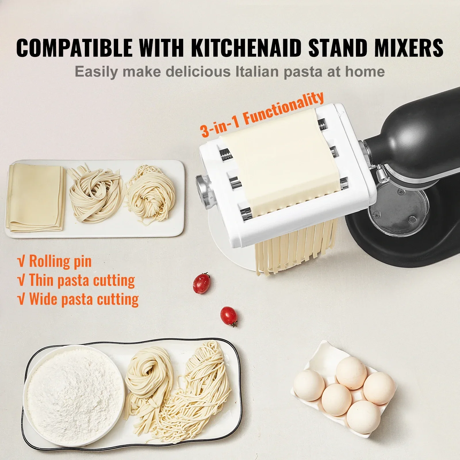 キッチン用3 in 1パスタメーカーアタッチメントセット,ス - Commercial Kitchenaid review and price