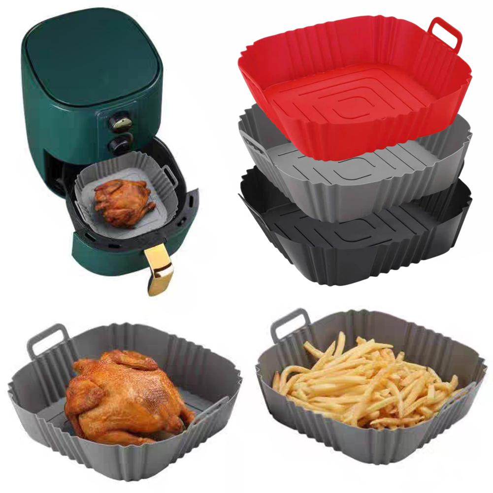 再利用可能なエアフライヤーパンライナーアクセサリーシリコンエ - Commercial Kitchen Pans review and price