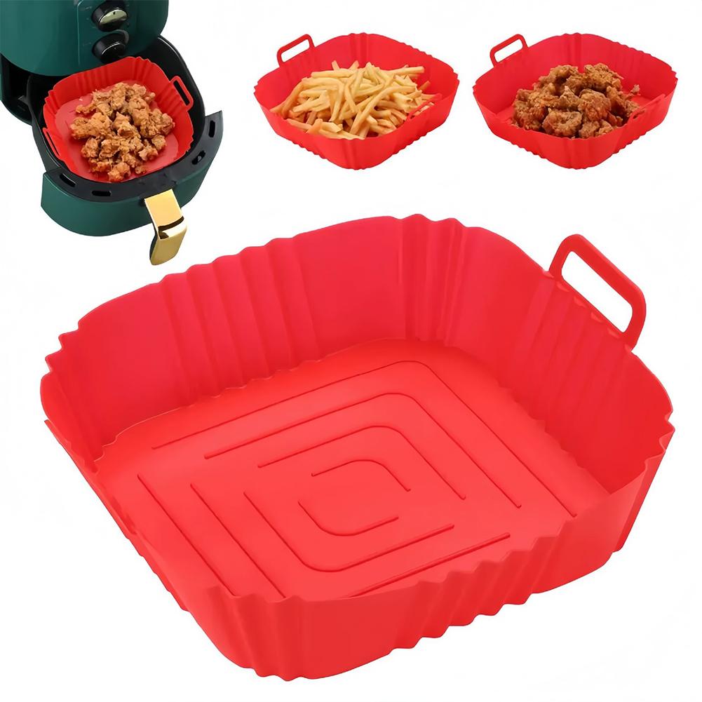 再利用可能なエアフライヤーパンライナーアクセサリーシリコンエ - Commercial Kitchen Pans review and price