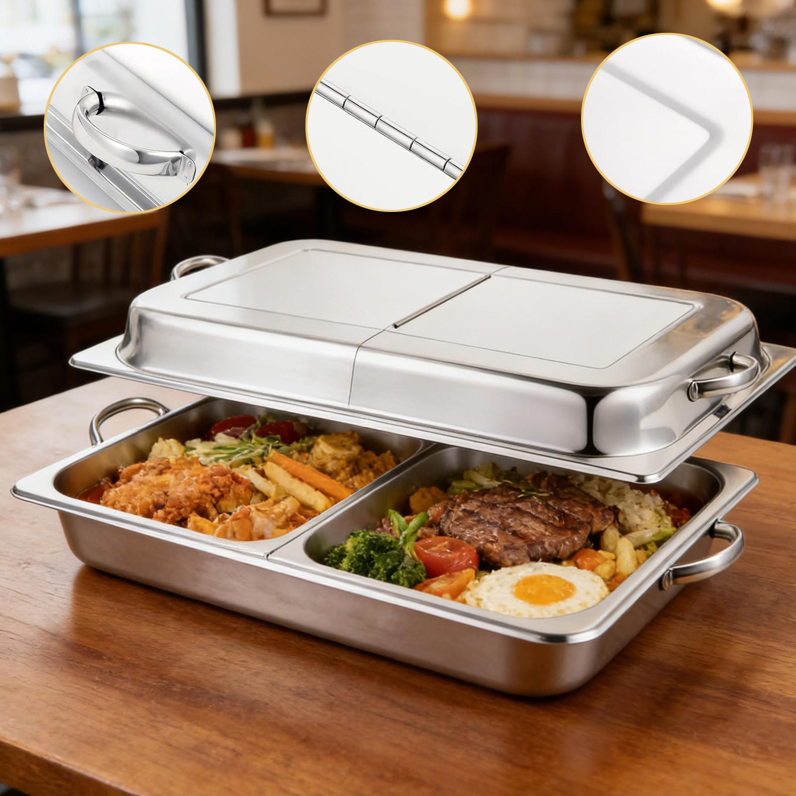 ステンレス製フードドーム、ヒンジ付き蓋、お手入れ簡単、多用途 - Commercial Kitchen Pans review and price