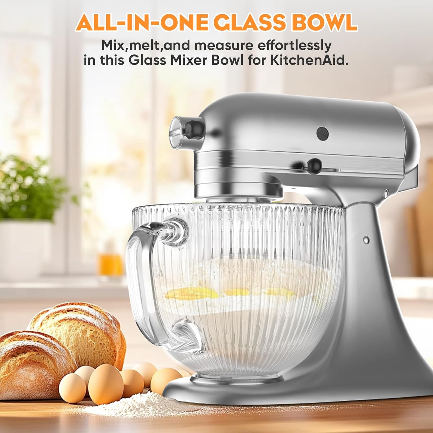 GVODE キッチンエイドミキサー用ガラスボウル、4.5-5 - Commercial Kitchenaid review and price