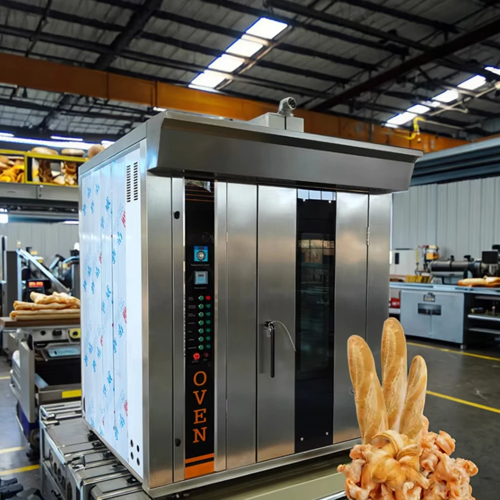 業務用回転式ガスオーブン、パン焼き用、32段ステンレスラック - Rotary Bakery Oven review and price