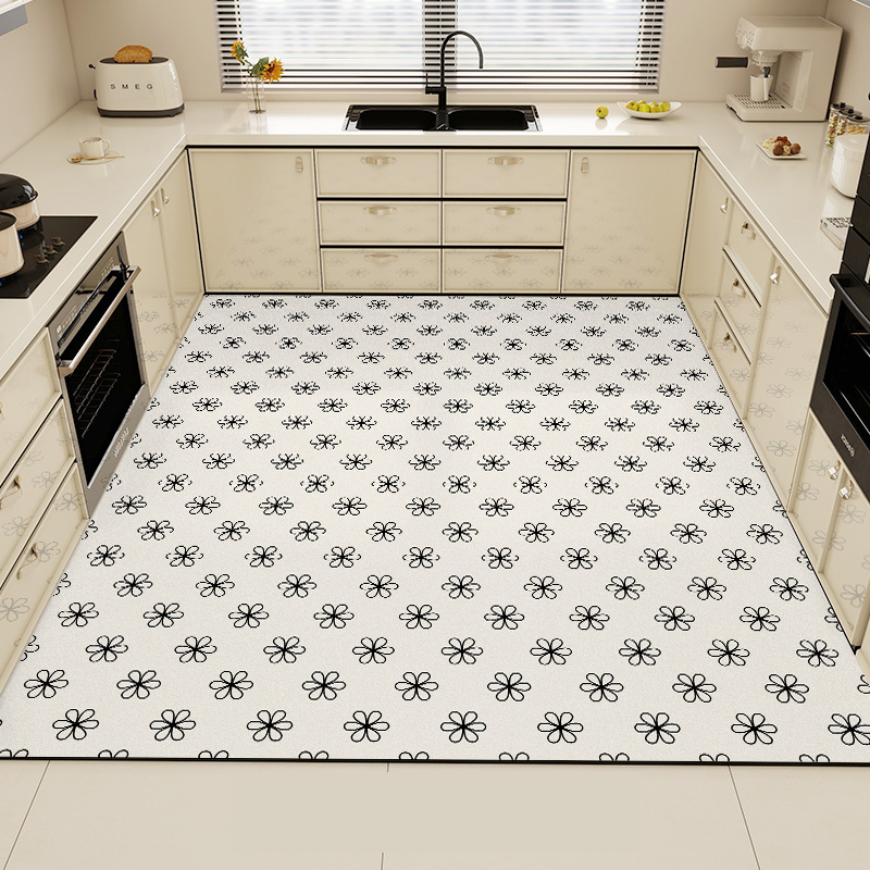 黒キッチンラグ Pvc 防水大型カーペット家の装飾ビニールレ - Commercial Kitchen Vinyl review and price