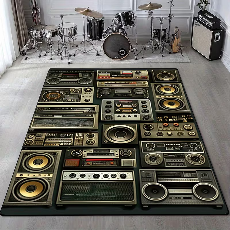 クラシック音楽ヴィンテージビニールレコードカーペットラグリビ - Commercial Kitchen Vinyl review and price