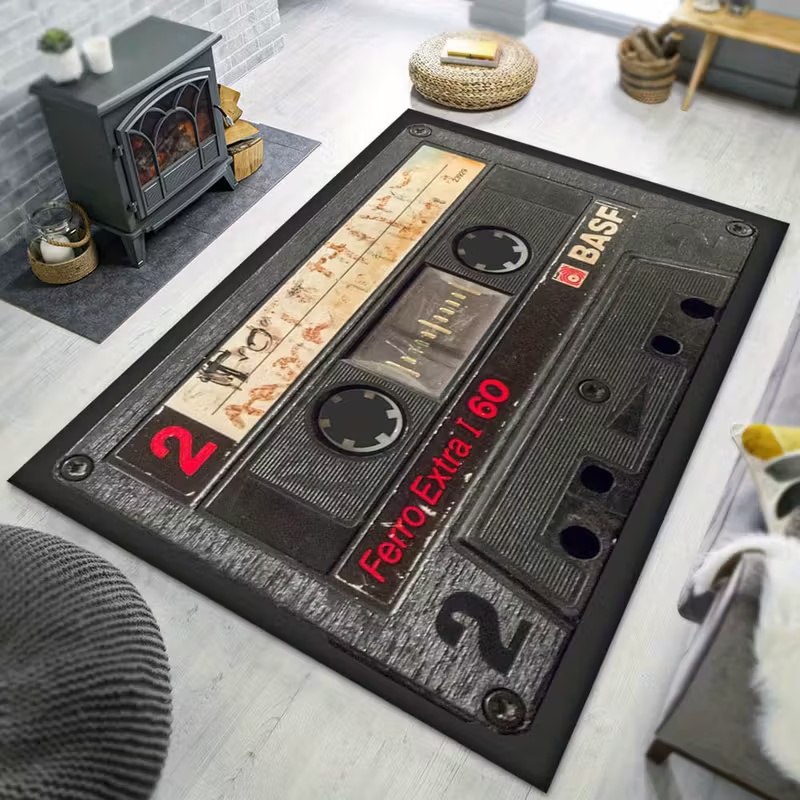 クラシック音楽ヴィンテージビニールレコードカーペットラグリビ - Commercial Kitchen Vinyl review and price