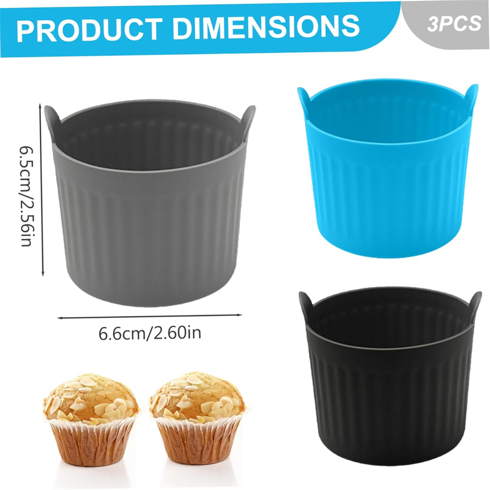 新しいエアフライヤーベーキングカップ、シリコン製ベーキングト - Commercial Kitchen Pans review and price