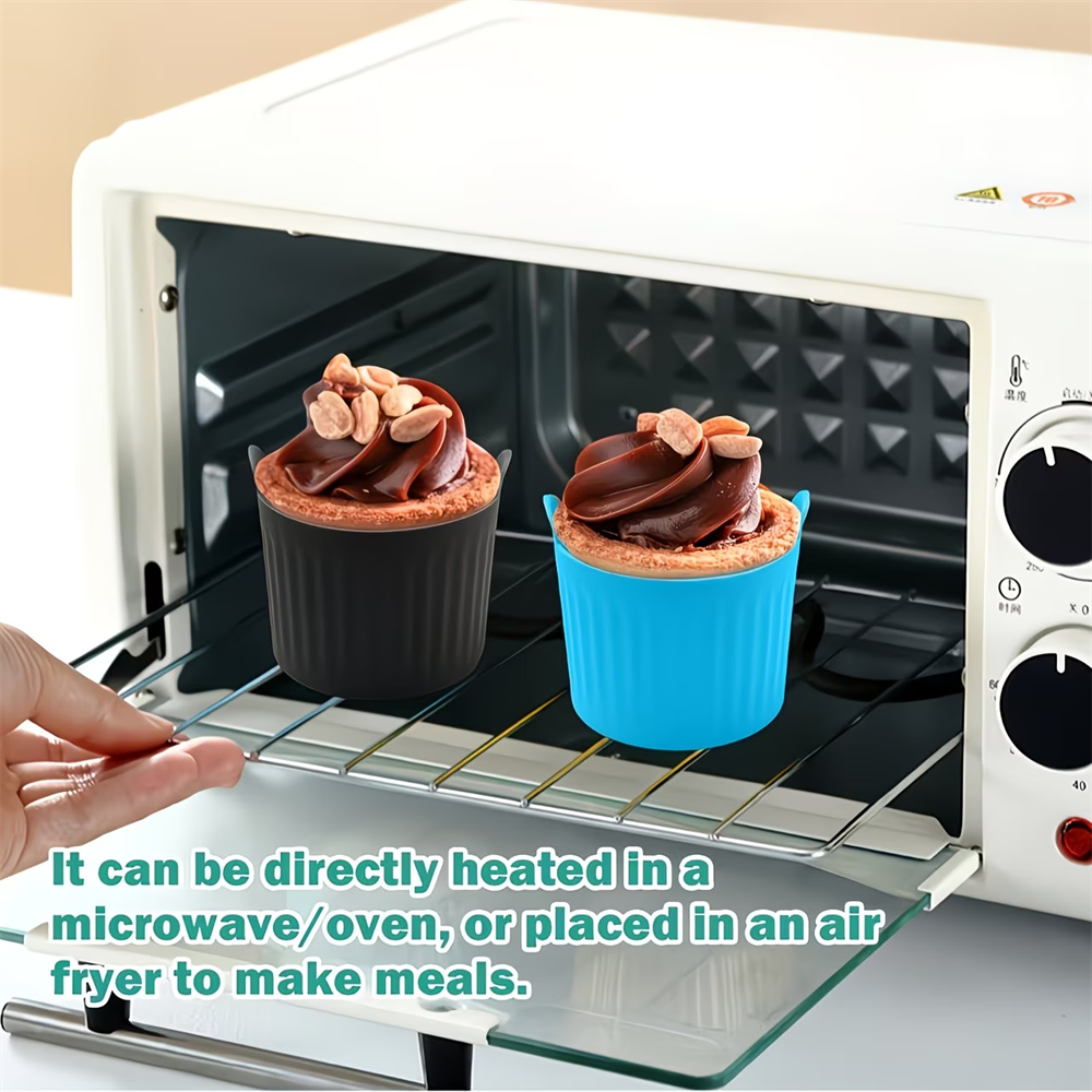 新しいエアフライヤーベーキングカップ、シリコン製ベーキングト - Commercial Kitchen Pans review and price