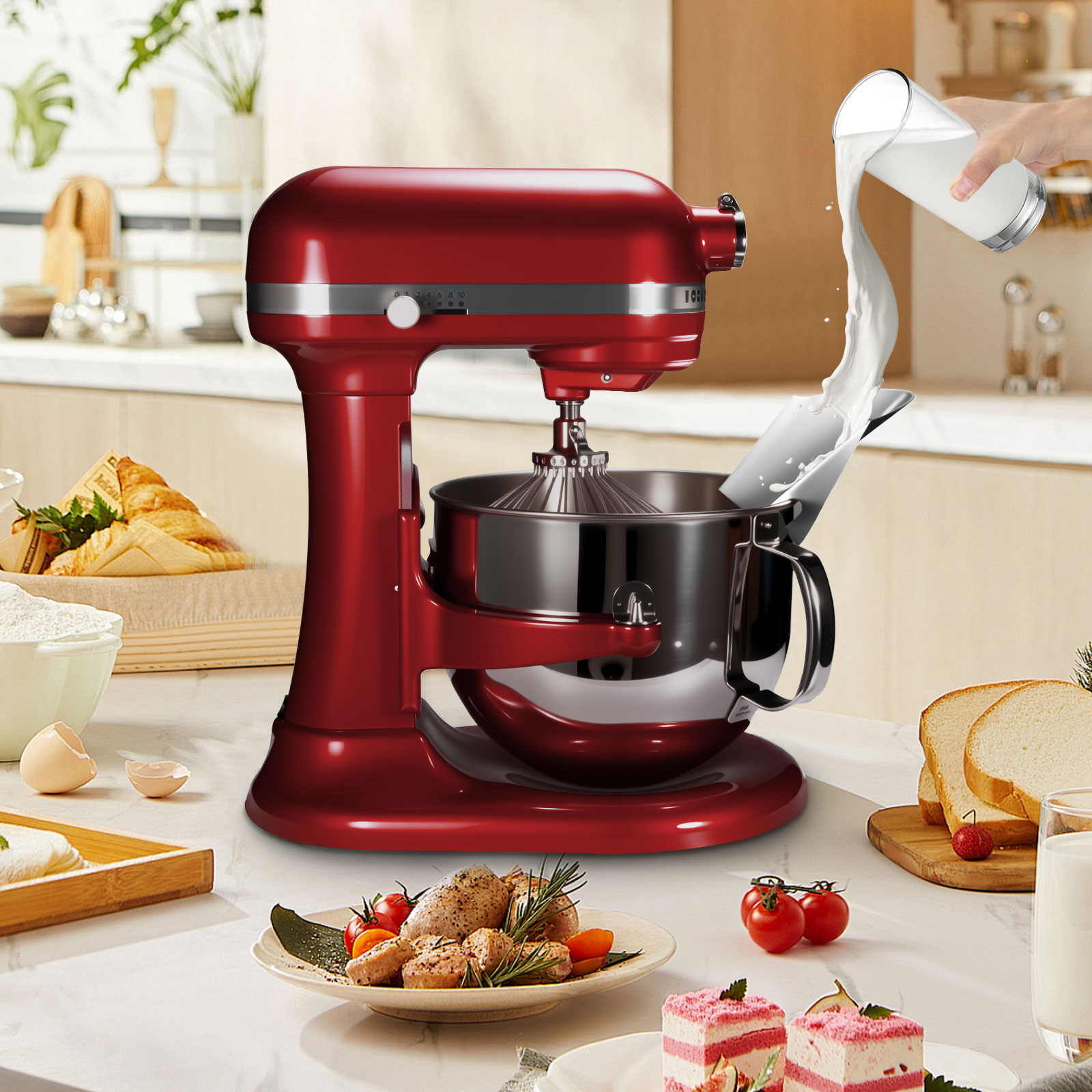 スタンドミキサー用ステンレススチール製ティッピングガード1個 - Commercial Kitchenaid review and price