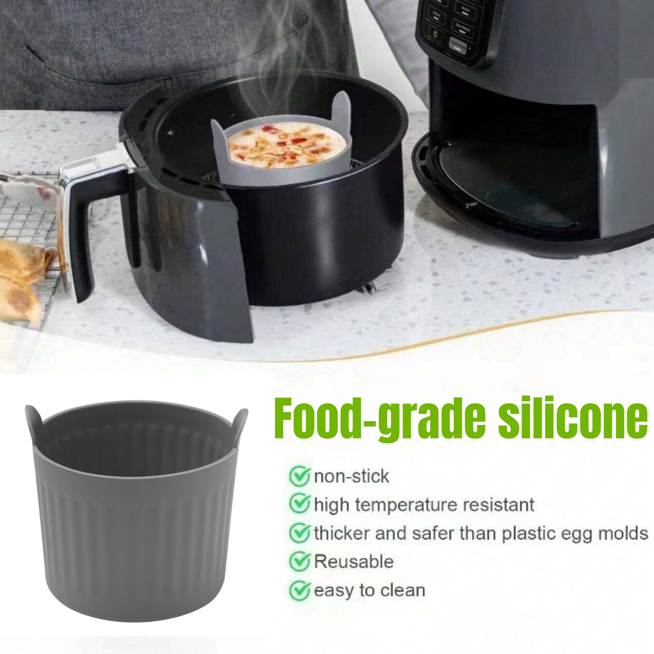 4個入り シリコン製 エアフライヤー用 ベーキングカップ マ - Rotary Bakery Oven review and price