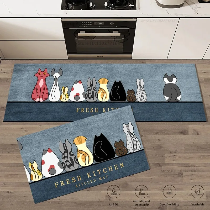 猫キッチンコーナー ロングフロアマット 吸収性 滑り止めビニ - Commercial Kitchen Vinyl review and price
