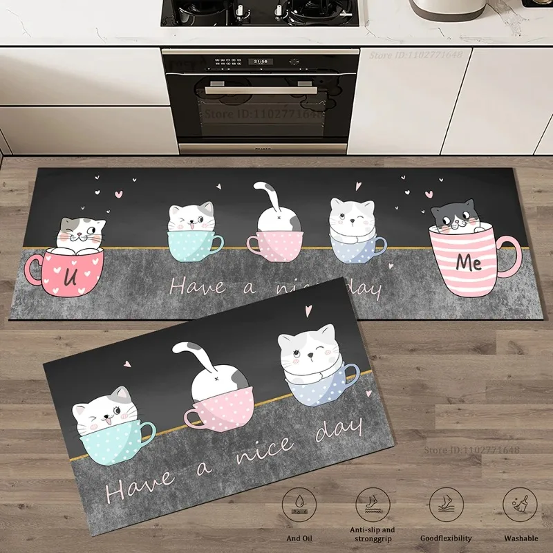 猫キッチンコーナー ロングフロアマット 吸収性 滑り止めビニ - Commercial Kitchen Vinyl review and price