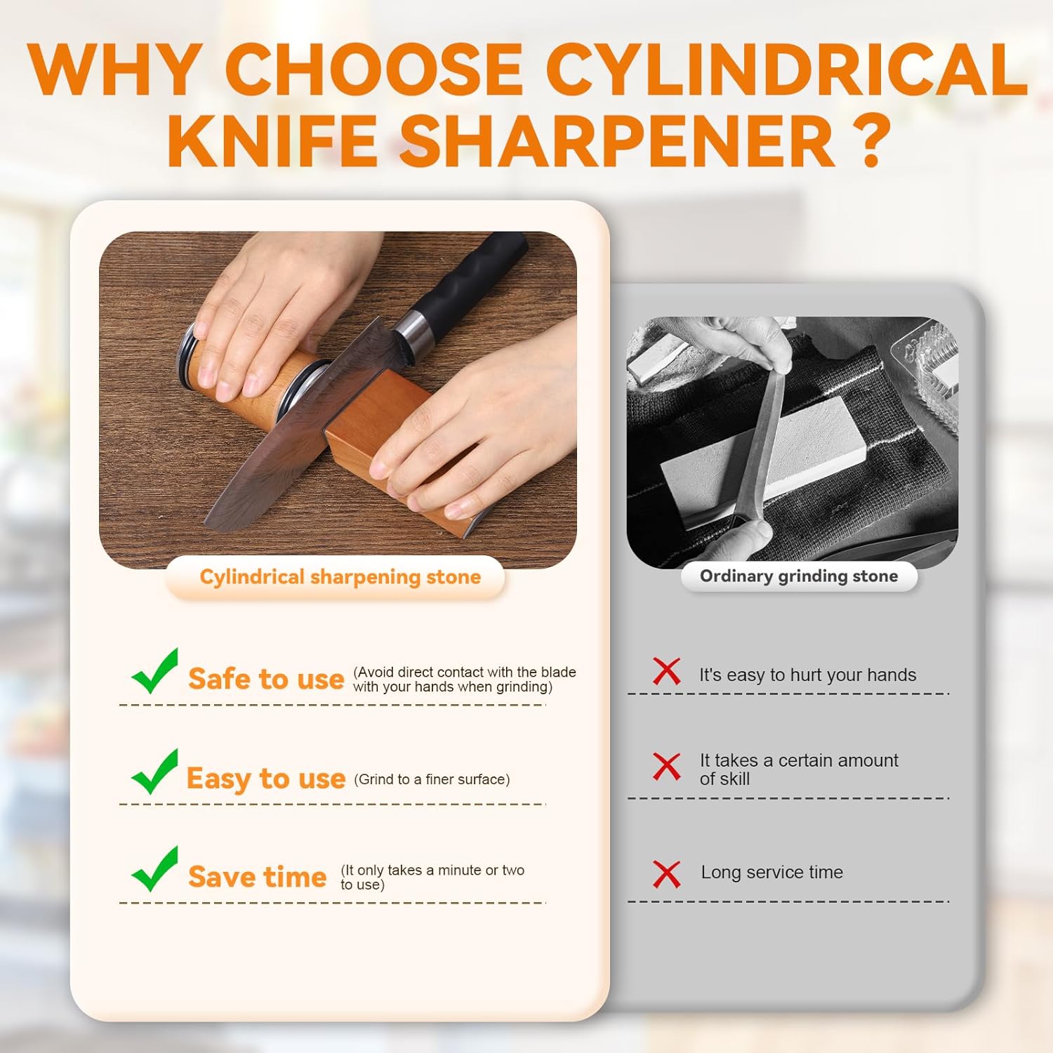 磁気ホルダー付きローリングナイフ研ぎ器、ダイヤモンド研ぎ石、 - Commercial Kitchen Knife Set review and price